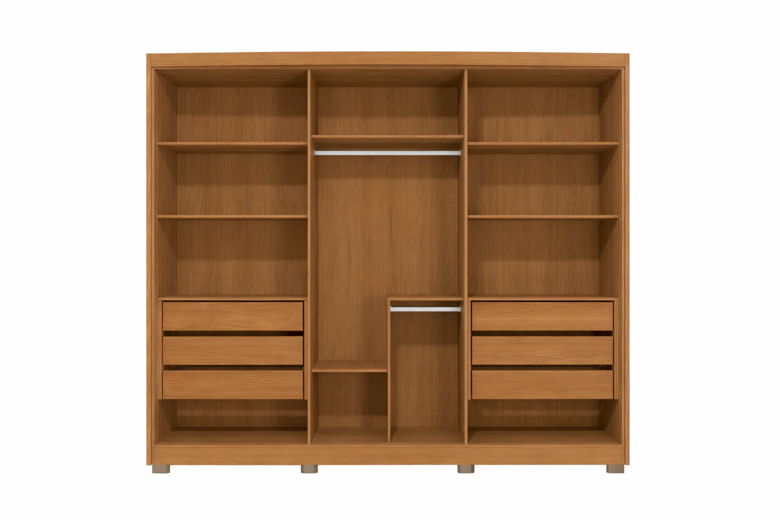 Guarda-Roupa Casal 6 Portas com Espelho 6 Gavetas CB01N566 Kappesberg - Image 4