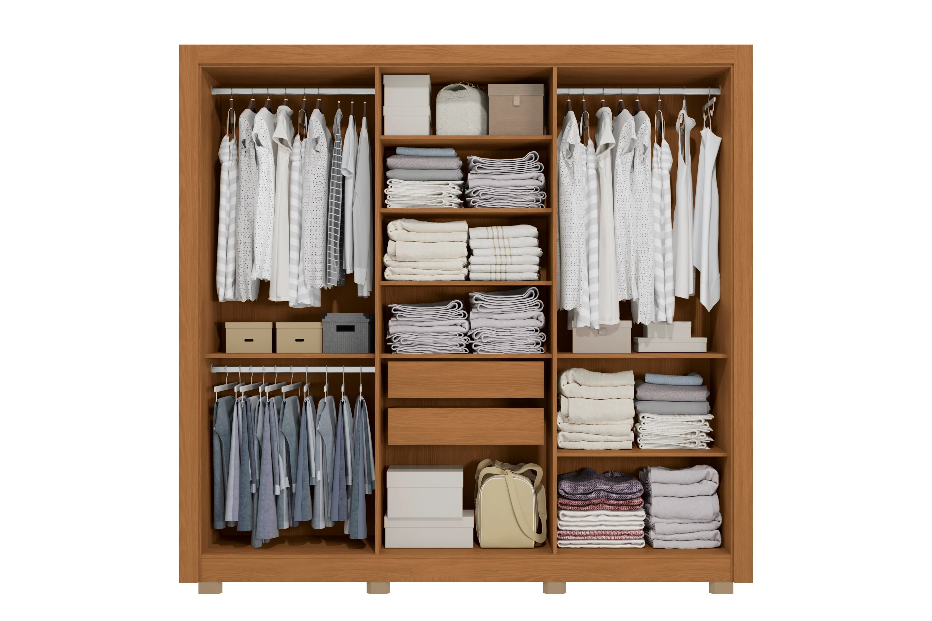 Guarda-Roupa Casal 6 Portas e 2 Gavetas CB02M569 Kappesberg - Image 3
