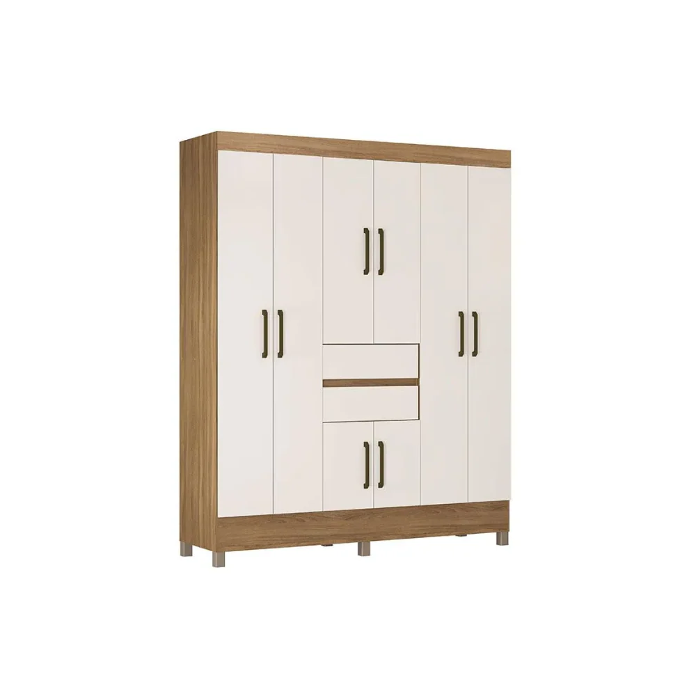 Guarda Roupa Casal 8 Portas 2 Gavetas Munique Demóbile - Image 6
