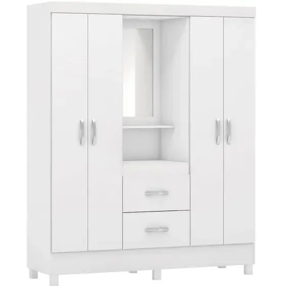 Guarda Roupa Casal Capelinha 4 Portas 2 Gavetas Lord Demóbile - Image 2