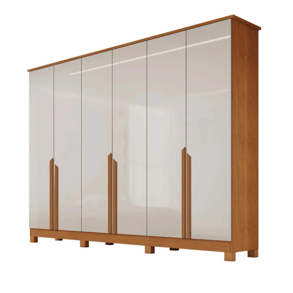 Guarda-Roupa Casal Em MDF 6 Portas 6 Gavetas Bianca Bianchi - Image 7