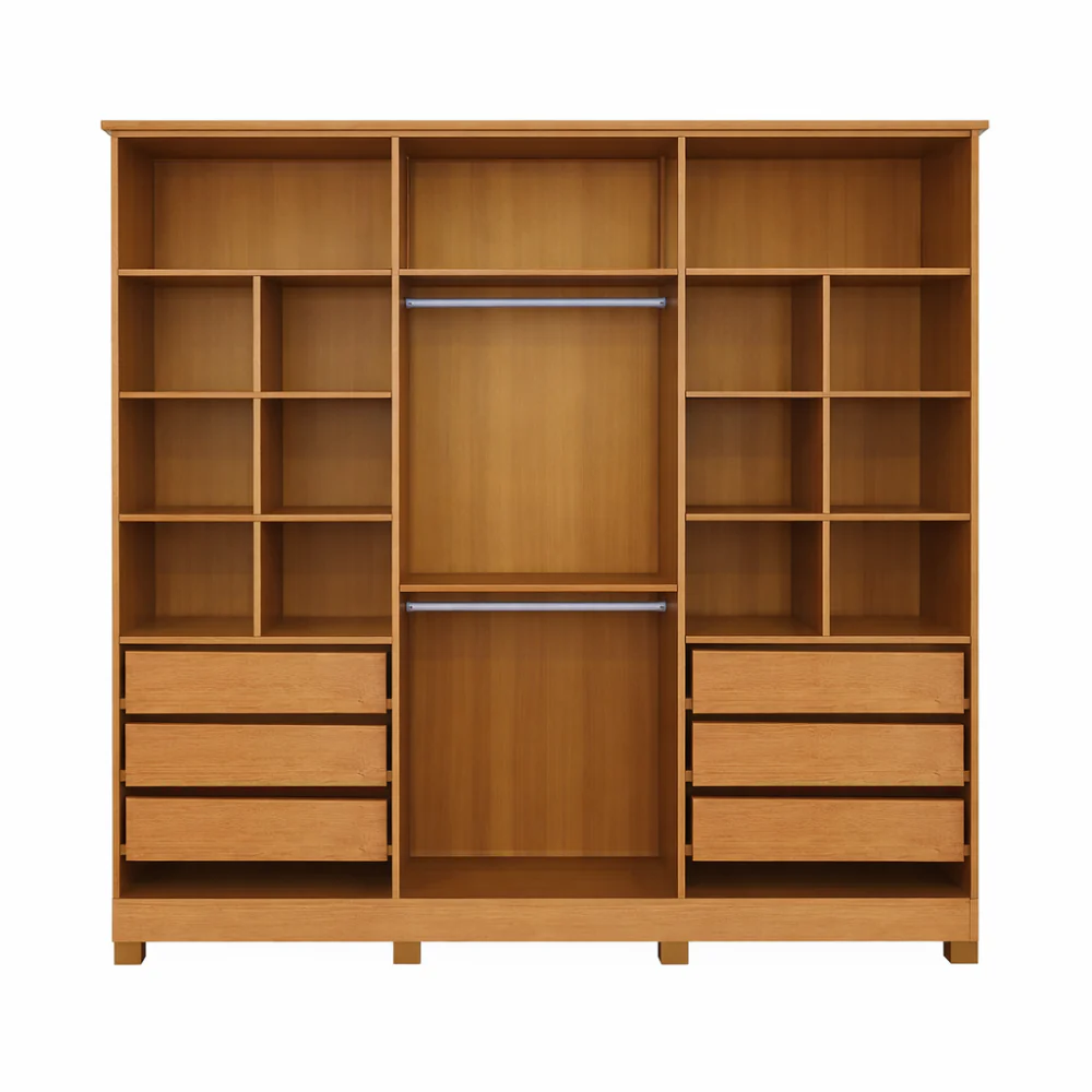 Guarda-Roupa Casal Em MDF 6 Portas 6 Gavetas Bianca Bianchi - Image 9