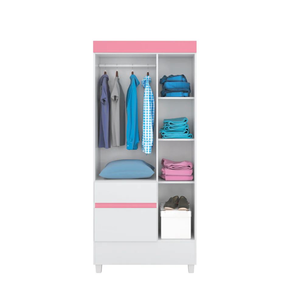 Guarda-Roupa Solteiro 3 Portas 2 Gavetas Wind Demóbile - Image 11