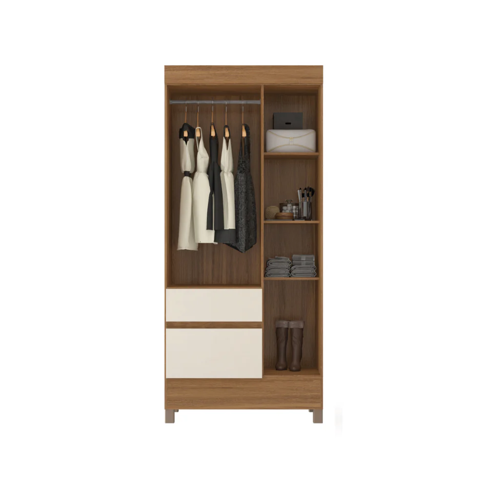 Guarda-Roupa Solteiro 3 Portas 2 Gavetas Wind Demóbile - Image 3