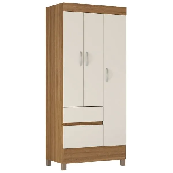 Guarda-Roupa Solteiro 3 Portas 2 Gavetas Wind Demóbile - Image 4