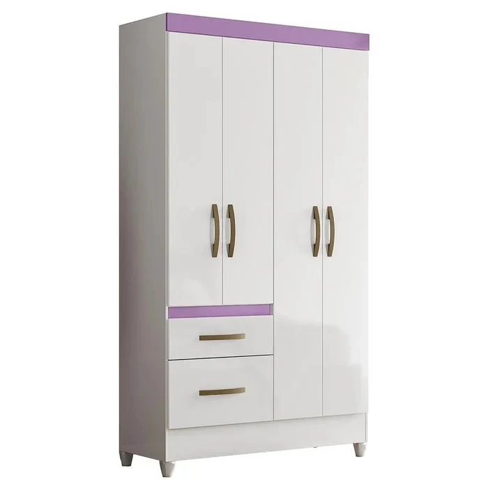 Guarda-Roupa Solteiro 4 Portas 2 Gavetas Madri Moval - Image 9