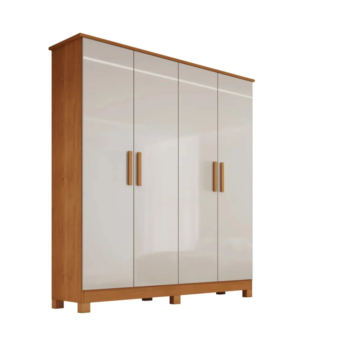 Guarda-Roupa Solteiro 4 Portas 2 Gavetas MDF Nina Bianchi - Image 6
