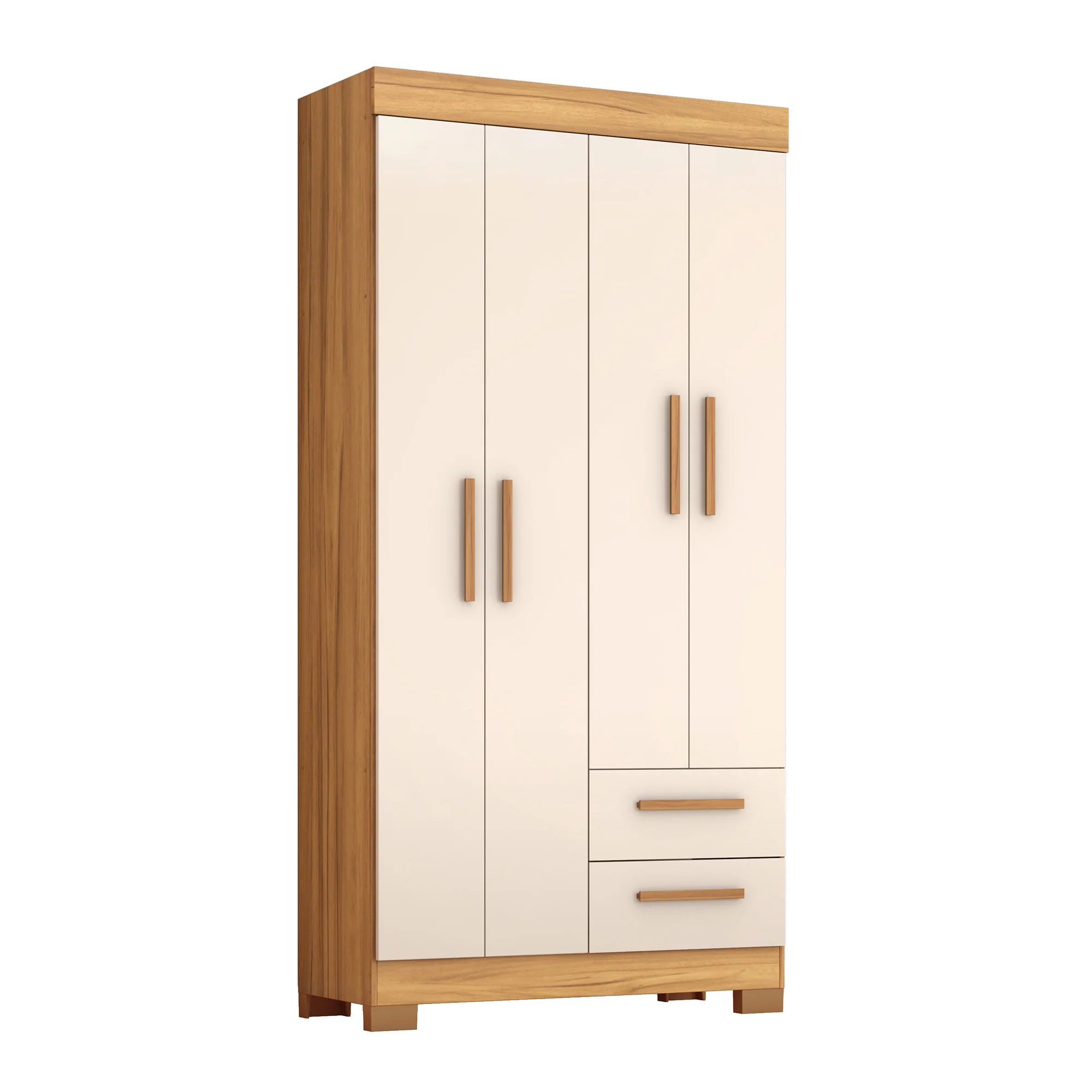 Guarda-Roupa Solteiro 4 Portas 2 Gavetas Nt6010 Notável Móveis - Image 11