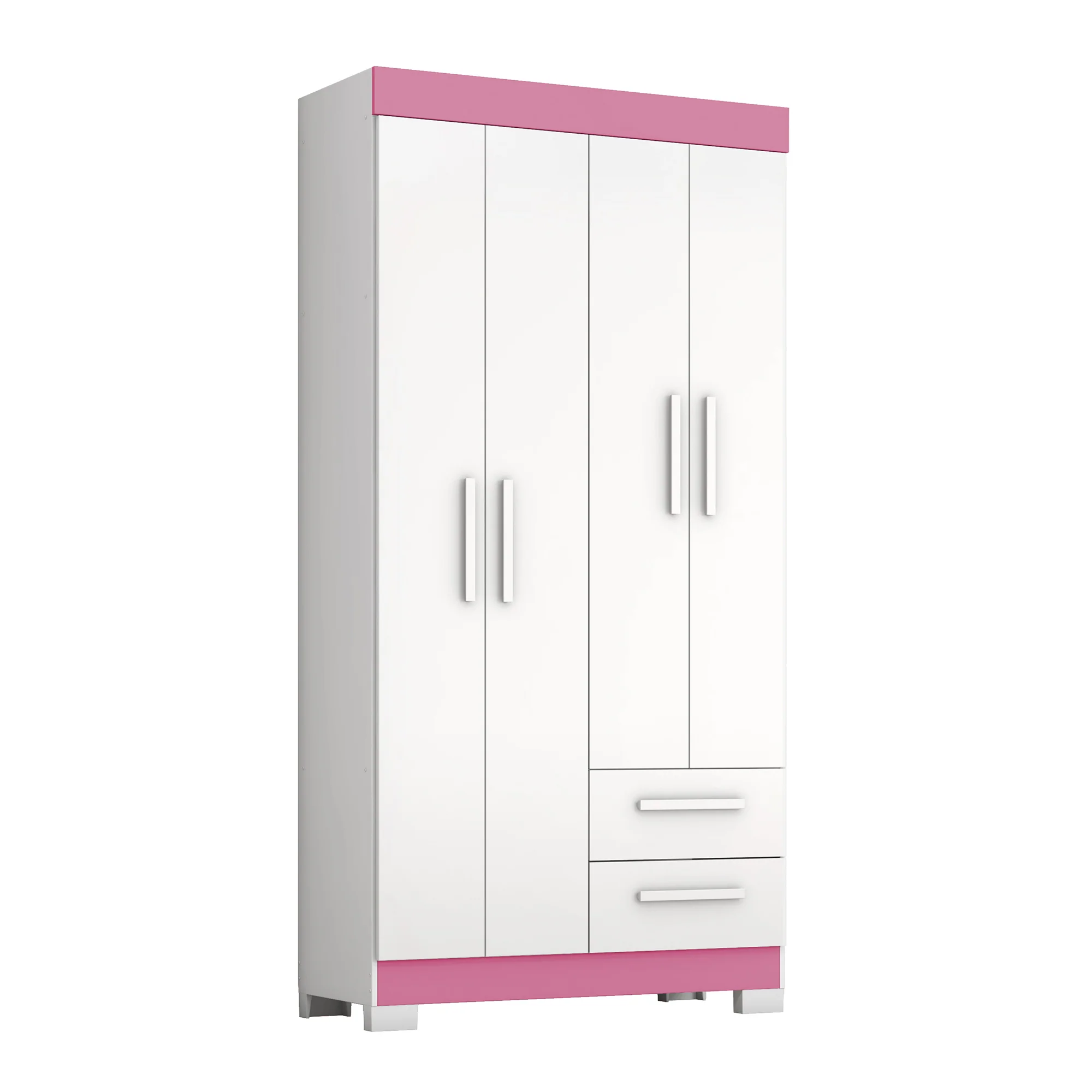Guarda-Roupa Solteiro 4 Portas 2 Gavetas Nt6010 Notável Móveis - Image 4