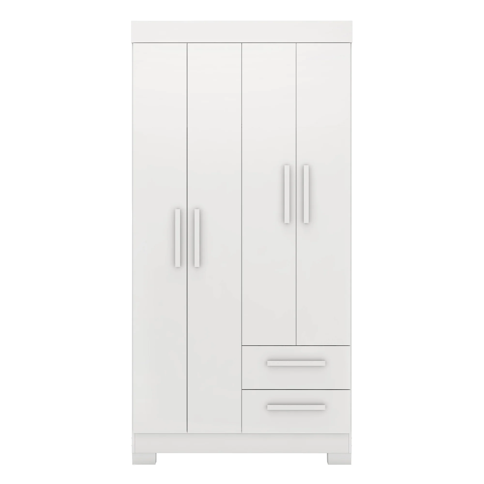 Guarda-Roupa Solteiro 4 Portas 2 Gavetas Nt6010 Notável Móveis - Image 5
