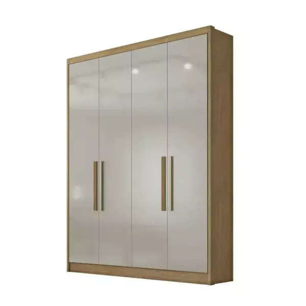 Guarda-Roupa Solteiro Moderni Plus 4 Portas 3 Gavetas Novo Horizonte com Cabideiros - Image 2