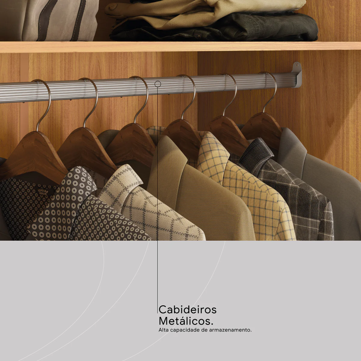 Guarda-Roupas Casal 6 Portas Prático Demóbile - Image 8