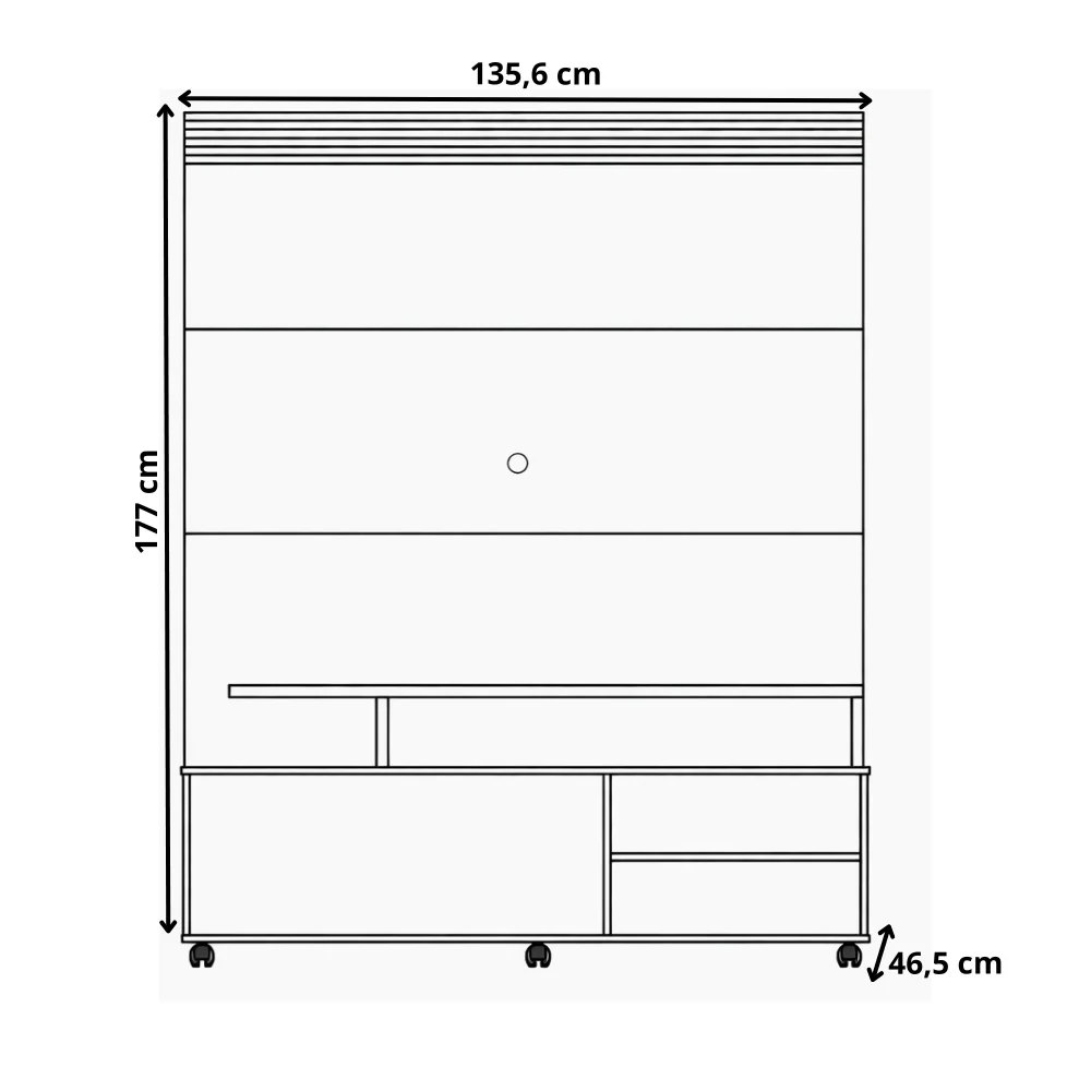 Home Para TV até 55" 2 Portas Berlim Lukaliam - Image 9