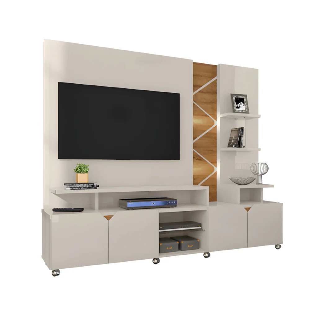 Home para Tv até 55 Polegadas Impressão Ripada Cross  Lukaliam Móveis - Image 8