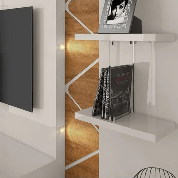 Home para Tv até 55 Polegadas Impressão Ripada Cross  Lukaliam Móveis - Image 9