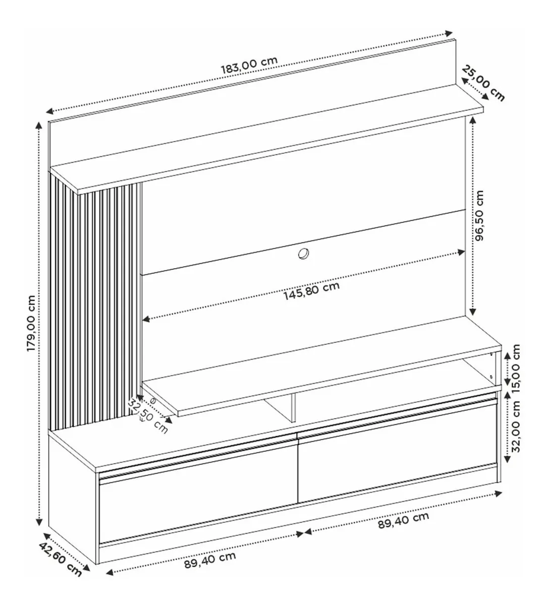 Home Para TV até 60" 2 Portas LED NT1295 Notável Móveis - Image 5