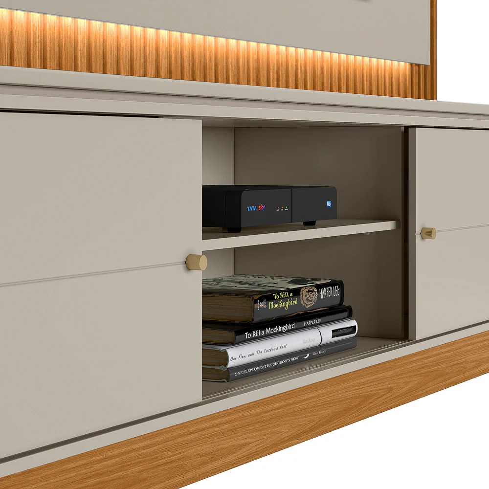 Home para Tv Até 75 Polegadas 2 Portas Flex Guararapes Linea - Image 3