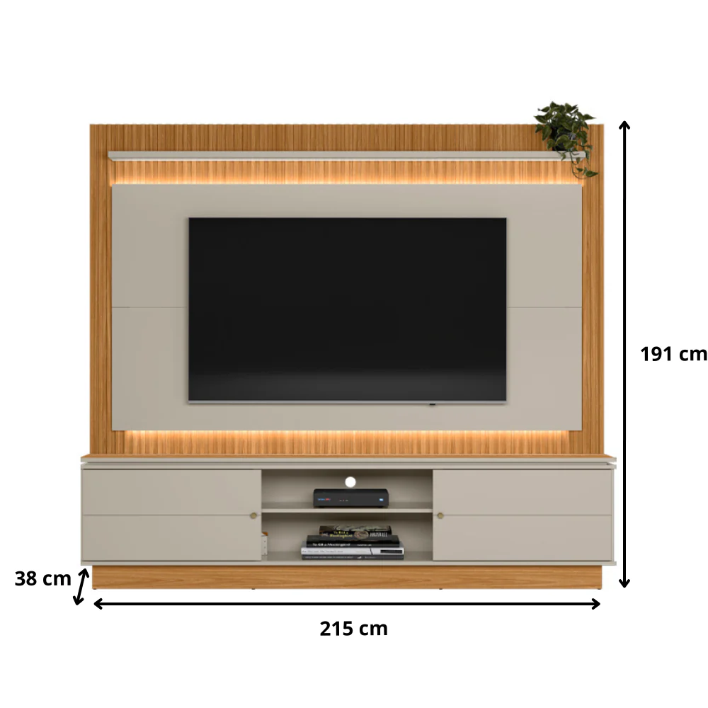 Home para Tv Até 75 Polegadas 2 Portas Flex Guararapes Linea - Image 5