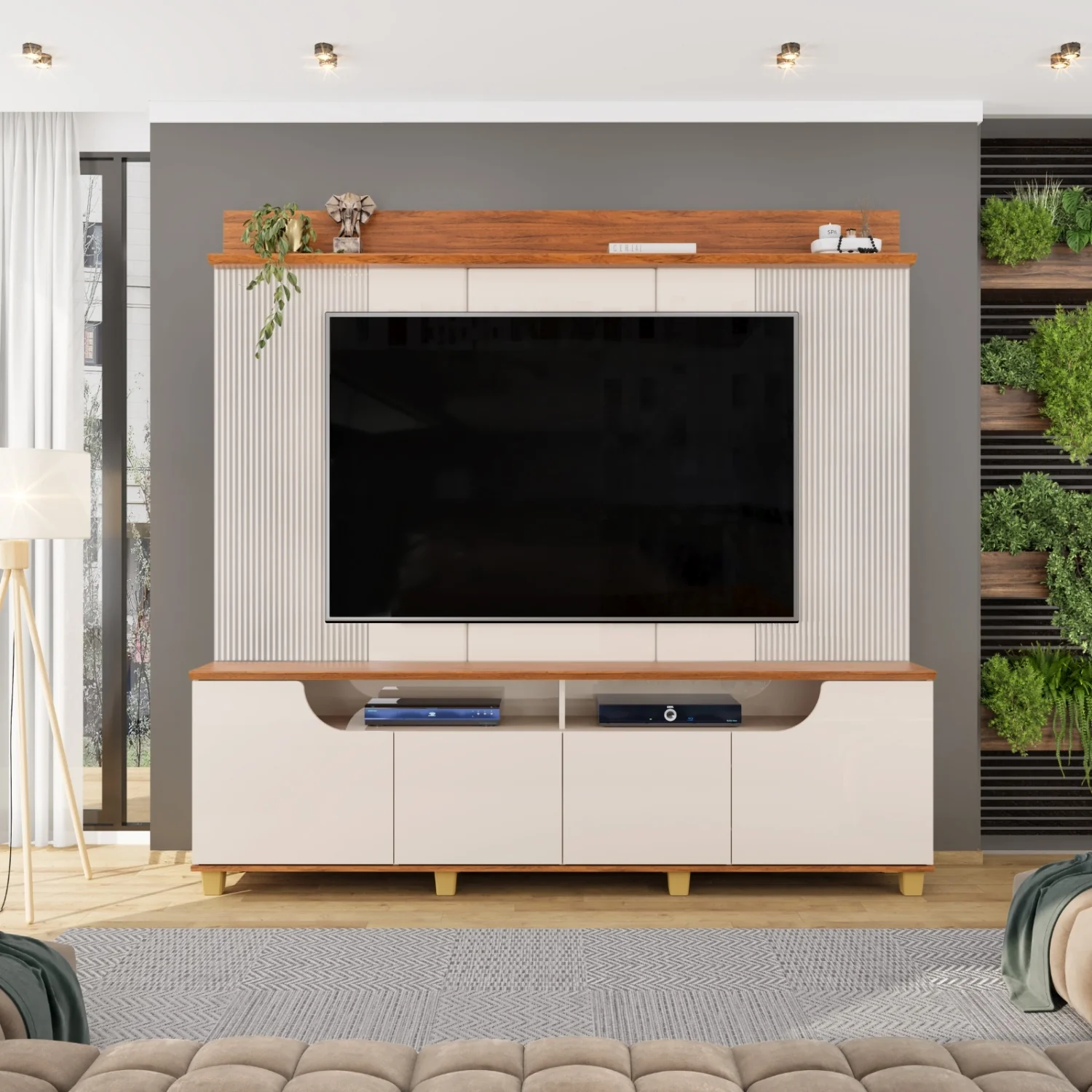 Home Para Tv de até 75" Polegadas Chanfrado Gama Dj Móveis