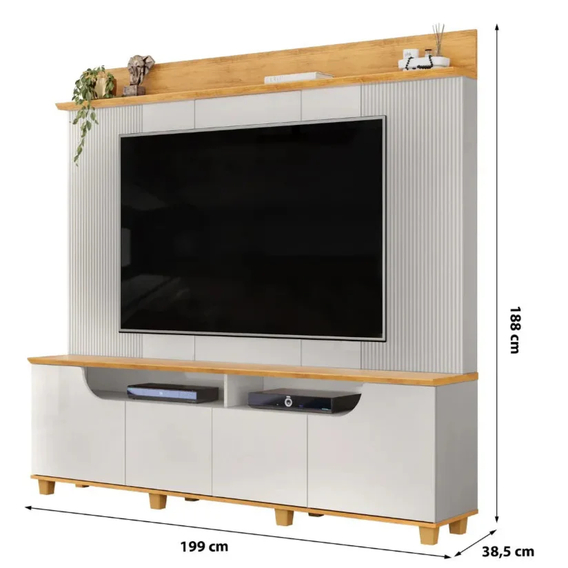 Home Para Tv de até 75" Polegadas Chanfrado Gama Dj Móveis - Image 8