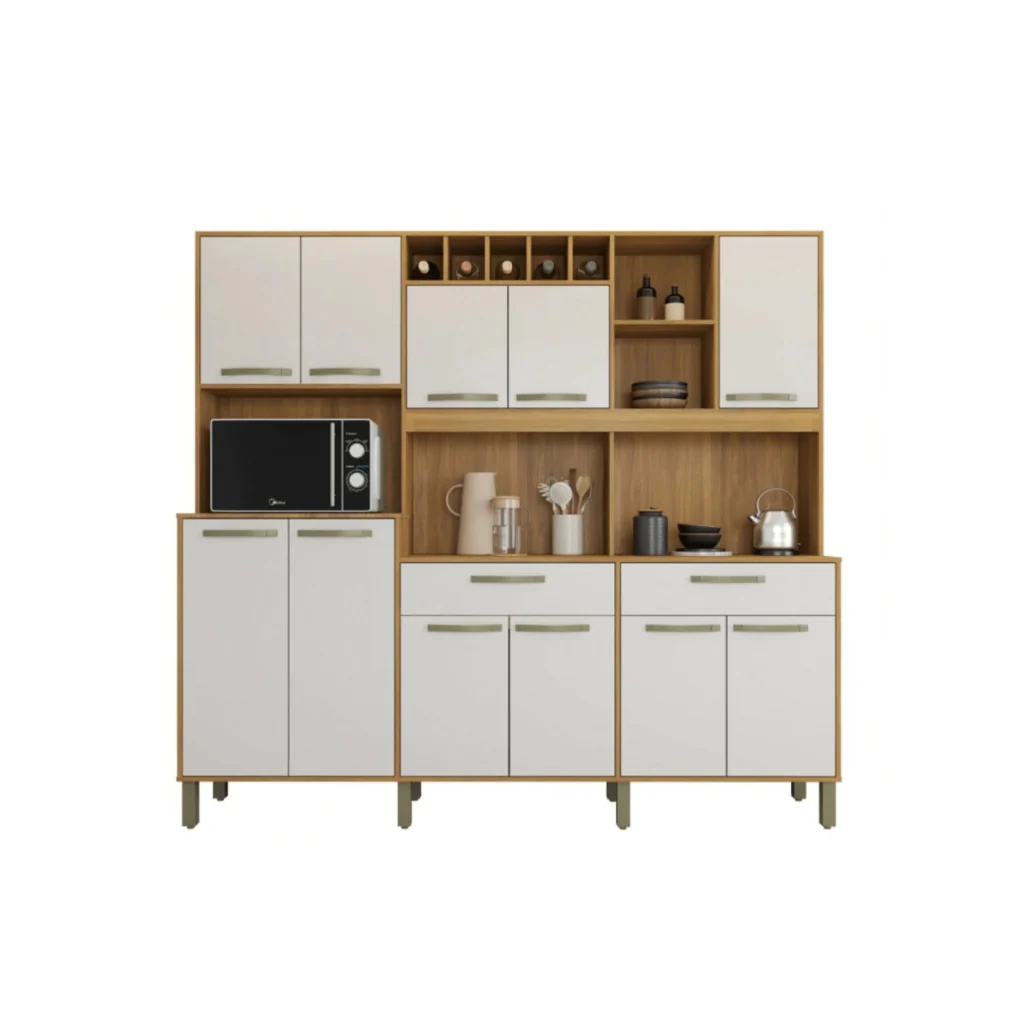 Kit de Cozinha Milano 11 Portas 2 Gavetas e Nichos Fiorello - Image 2