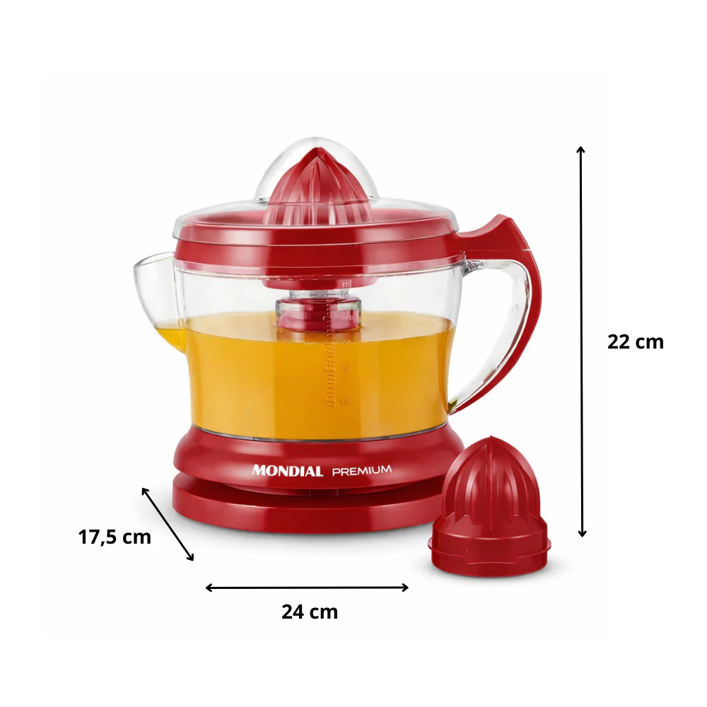 Kit Gourmet Mondial Liquidificador + Batedeira + Espremedor Vermelho KT-105 - Image 6