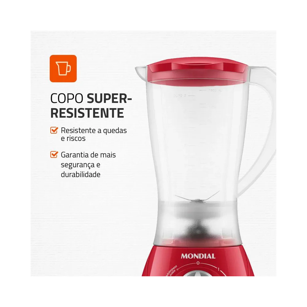 Liquidificador Mondial Easy Power L-550 2 Velocidades 550W - Image 17
