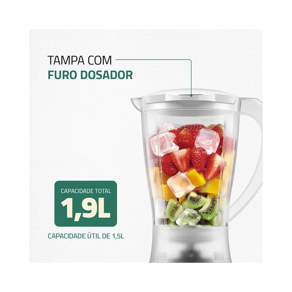 Liquidificador Mondial Easy Power L-550 2 Velocidades 550W - Image 5