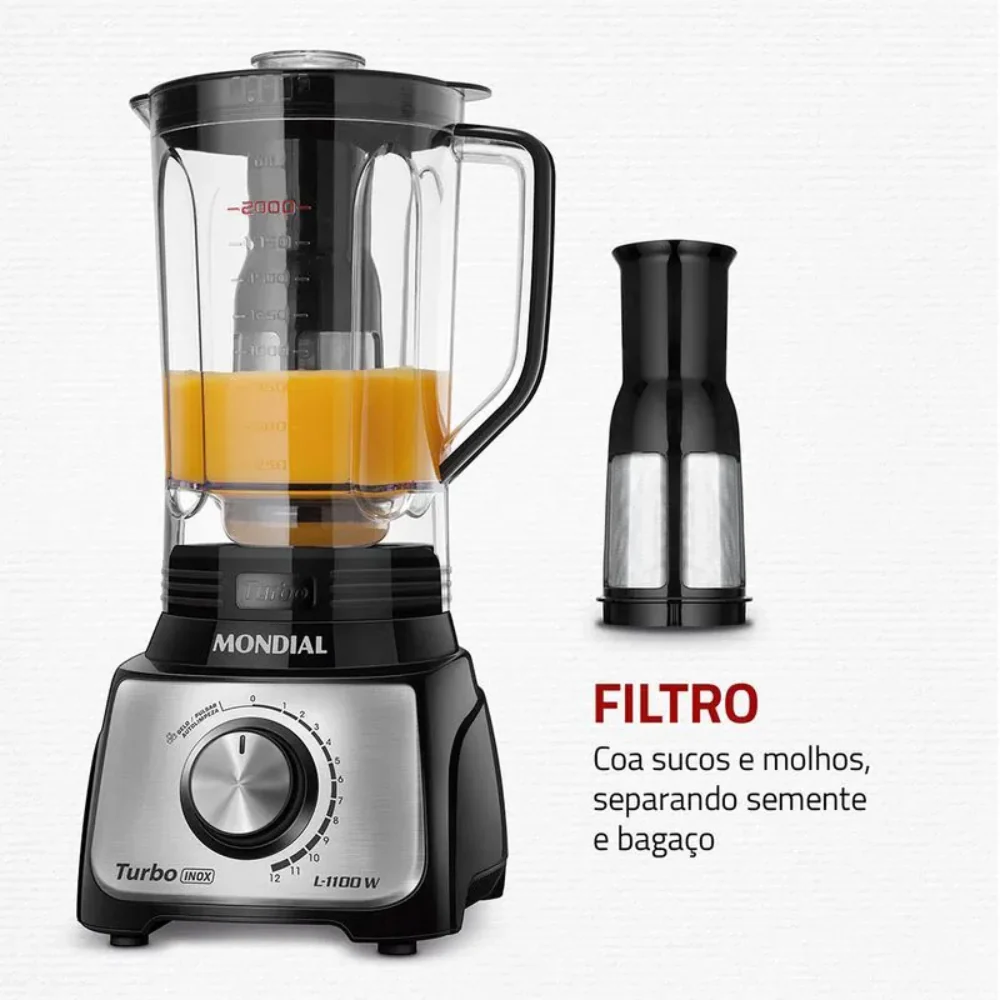 Liquidificador Mondial L-1100-BI 12 Velocidades 1100W - Image 5