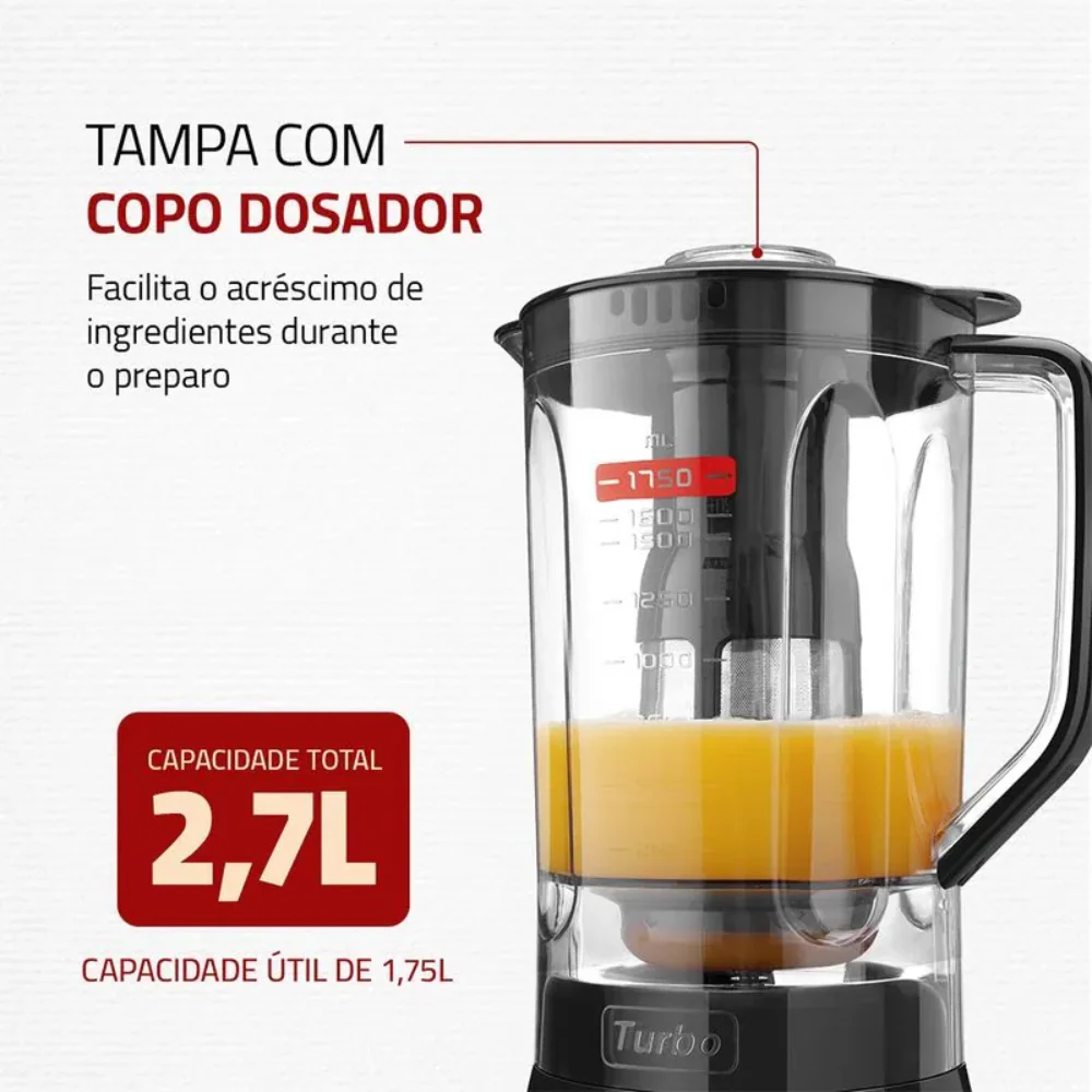 Liquidificador Mondial L-900-FB 5 Velocidades 900W - Image 4