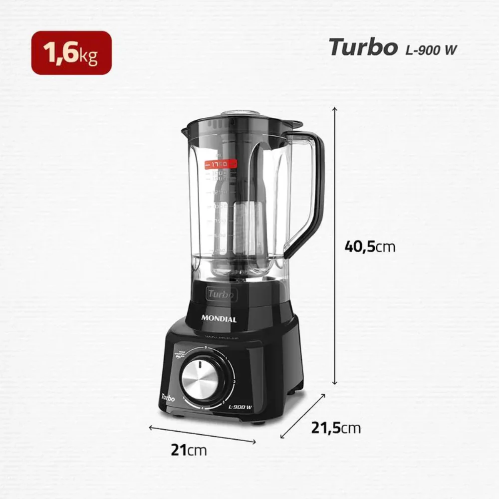 Liquidificador Mondial L-900-FB 5 Velocidades 900W - Image 8