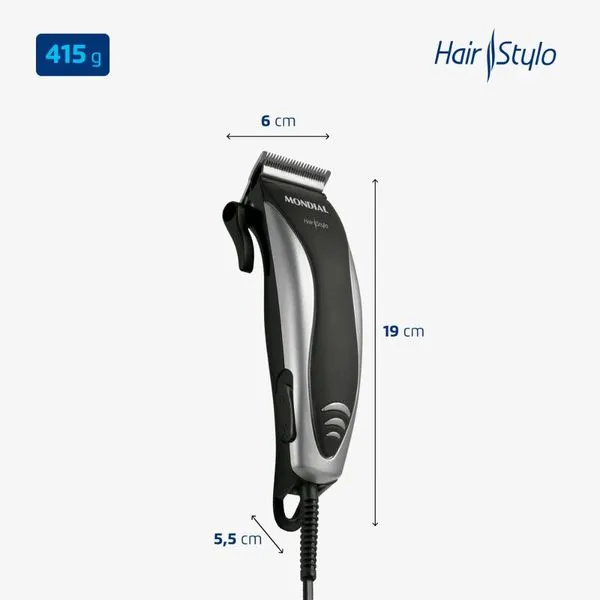 Máquina de Cortar Cabelo  CR-02 4 Pentes Mondial - Image 6