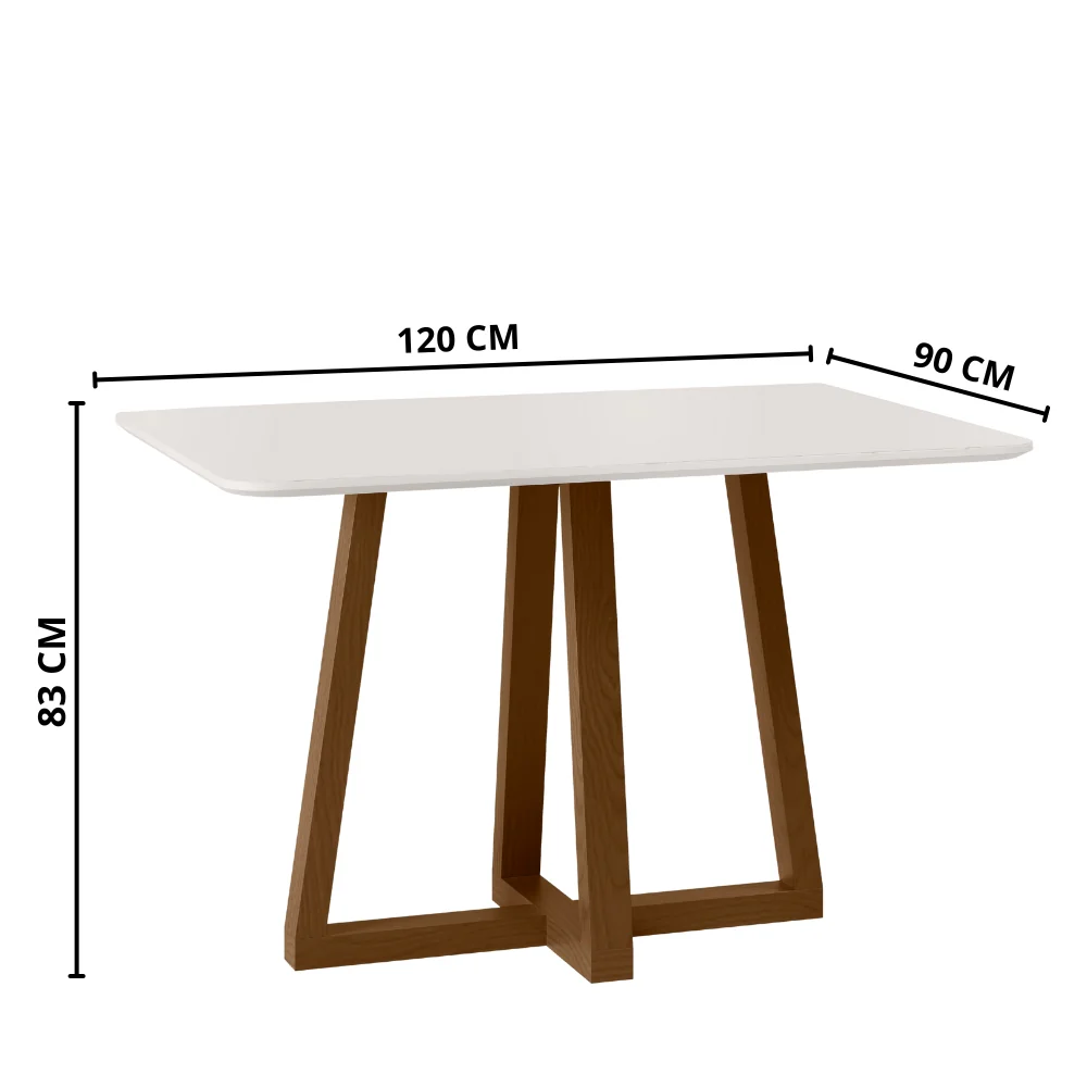 Mesa de Jantar 120x90 4 Lugares Livia Sonetto - Image 3