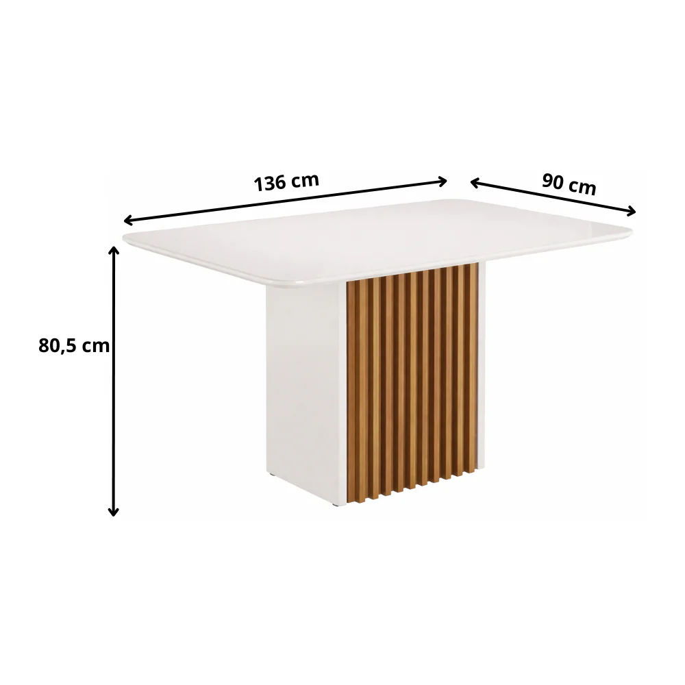 Mesa de Jantar 136X90cm Cris Sonetto - Image 3