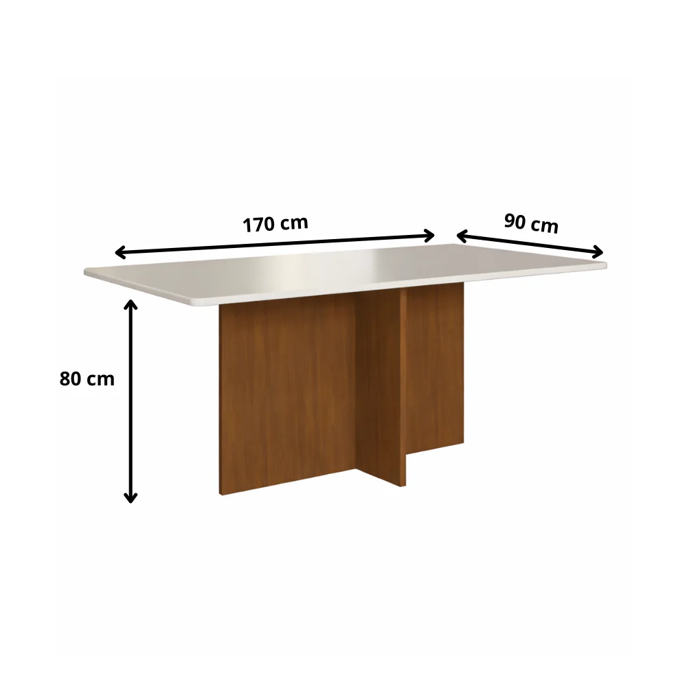 Mesa De Jantar 170x90cm Monaco Indekes - Image 4