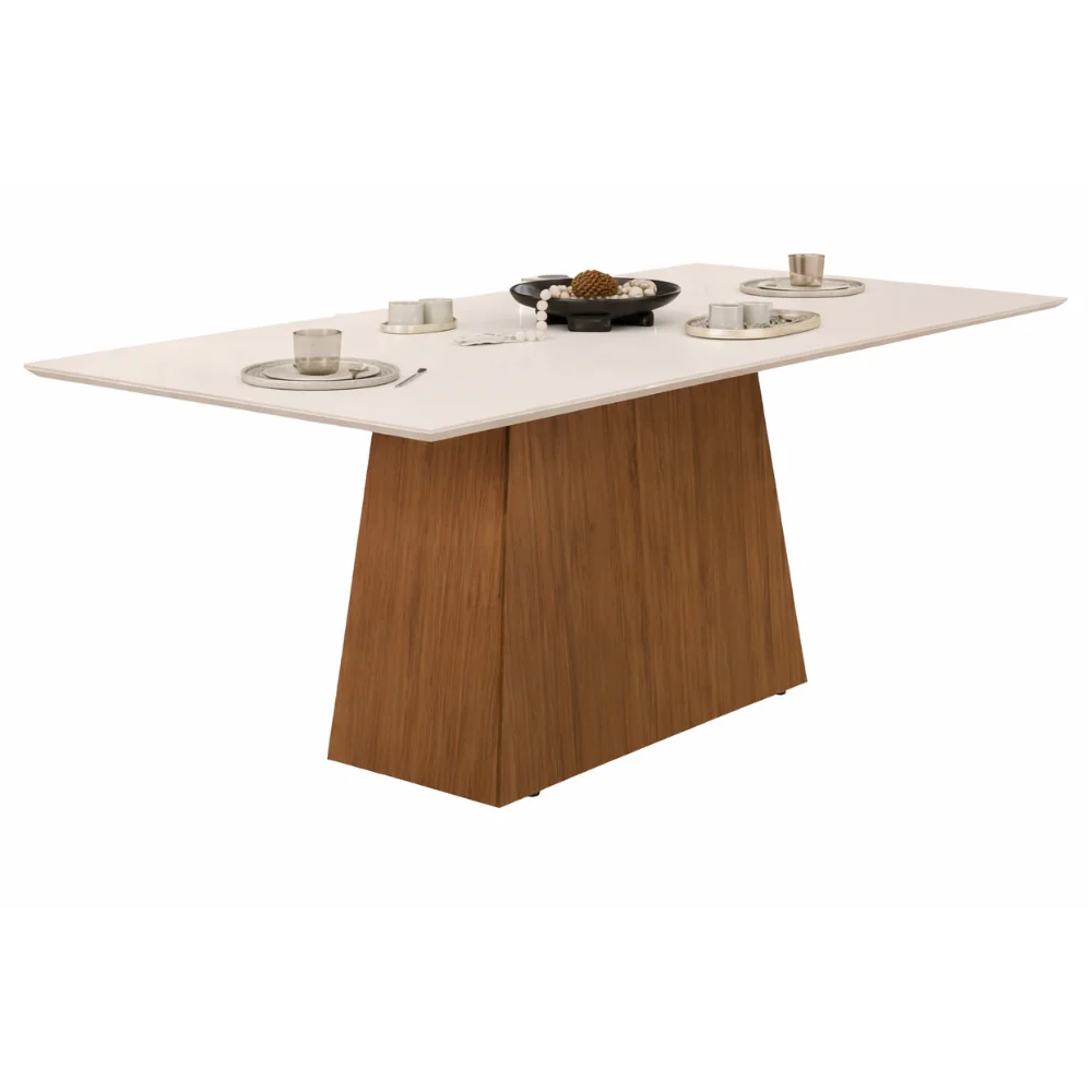 Mesa de Jantar 180 Cm Dulce com 6 Cadeiras Zoe Lunar Dj Móveis - Image 9