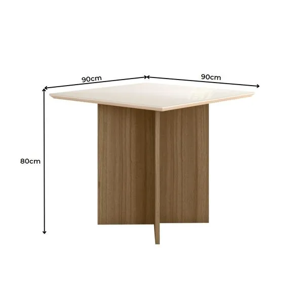 Mesa de Jantar 90cm 4 Lugares Helo Poliman - Image 3