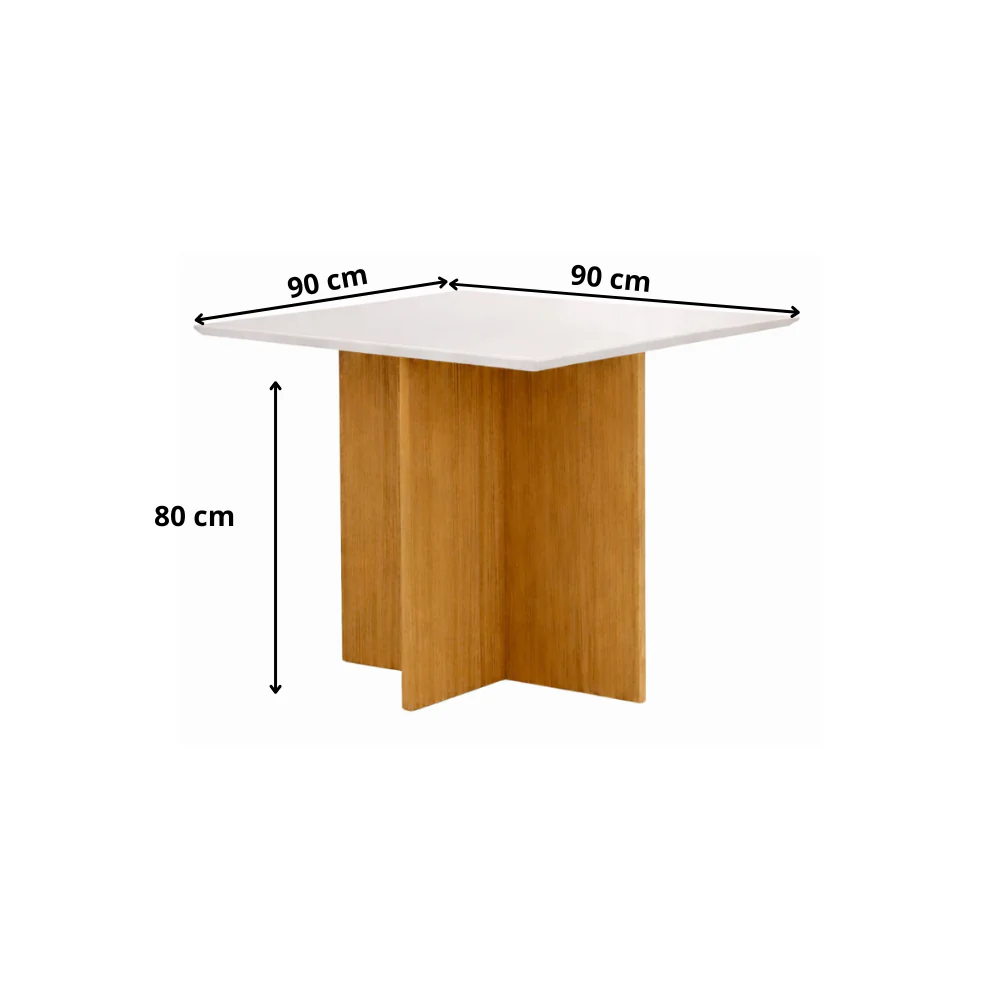Mesa de Jantar 90cm 4 Lugares Helo Poliman - Image 6