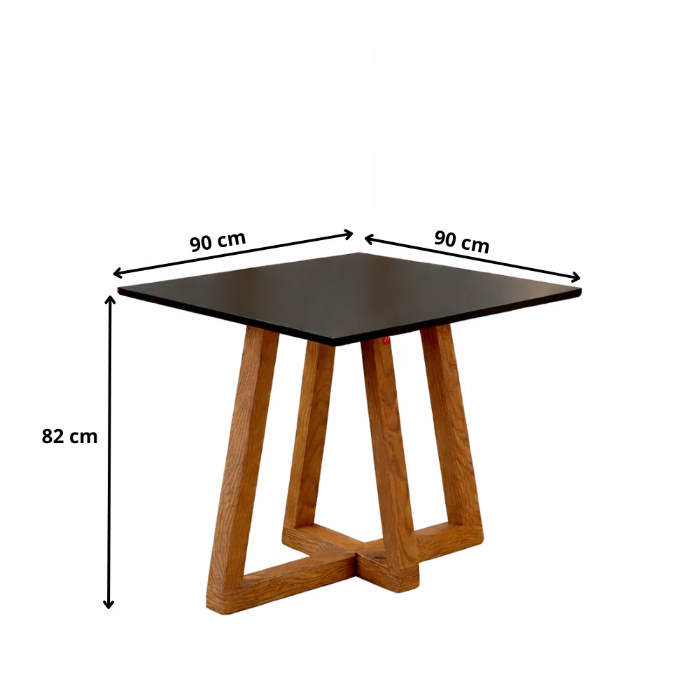 Mesa de Jantar 90x90cm Quadrada 4 Lugares Livia Sonetto Móveis - Image 3