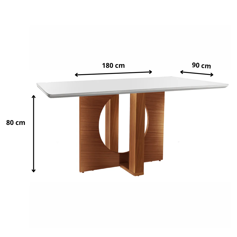 Mesa De Jantar Frisa 135X090 Lj Móveis - Image 4
