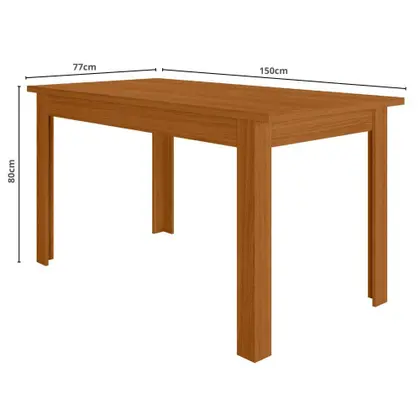 Mesa de Jantar Retangular 6 lugares 150 cm Bellagio Poliman - Image 4