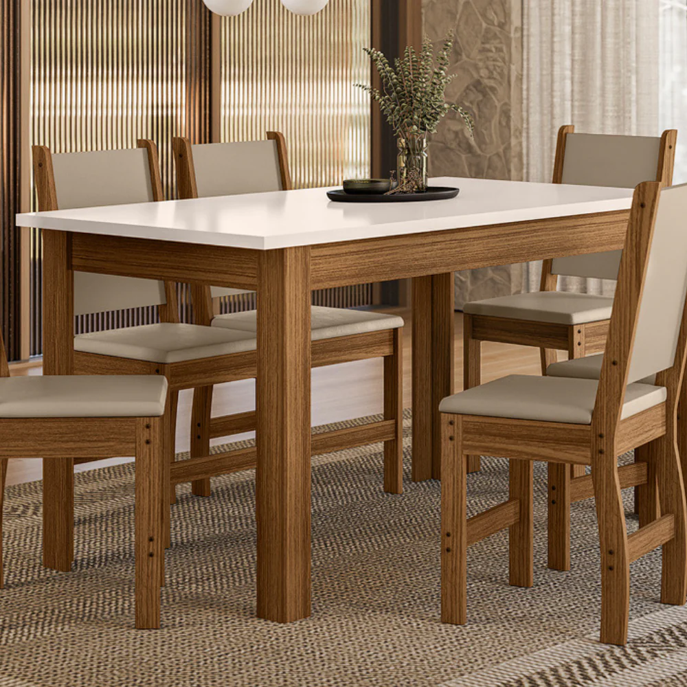 Mesa de Jantar Retangular 6 lugares 150 cm Bellagio Poliman - Image 6