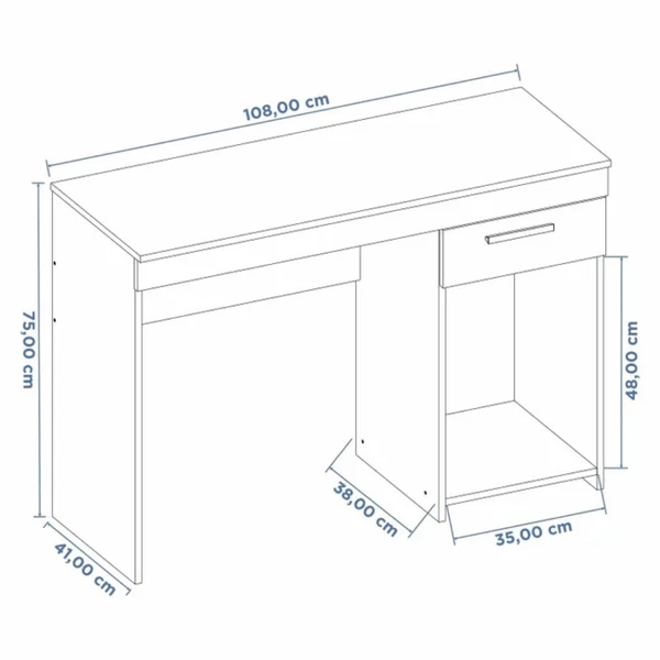 Mesa para Escritório 1 Gaveta NT2070 Office Notável Móveis - Image 7