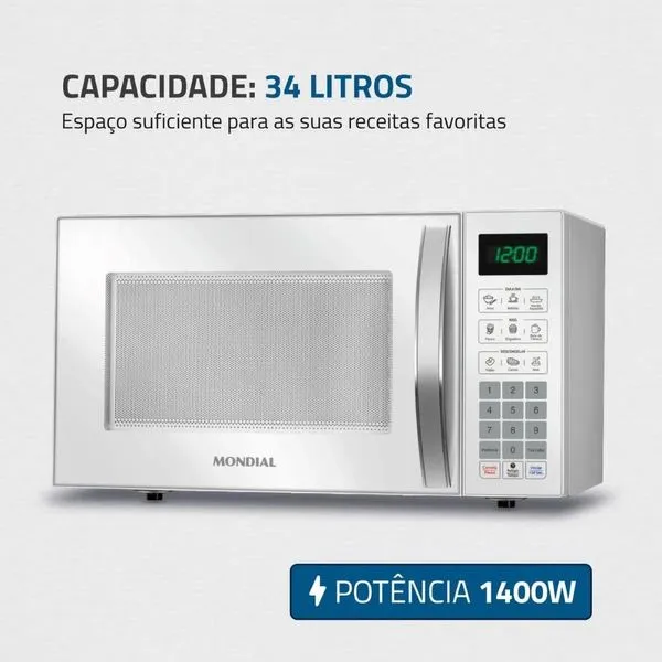 Micro-ondas 34L MO-02-34-W Mondial - Image 2