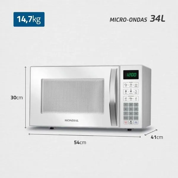 Micro-ondas 34L MO-02-34-W Mondial - Image 6