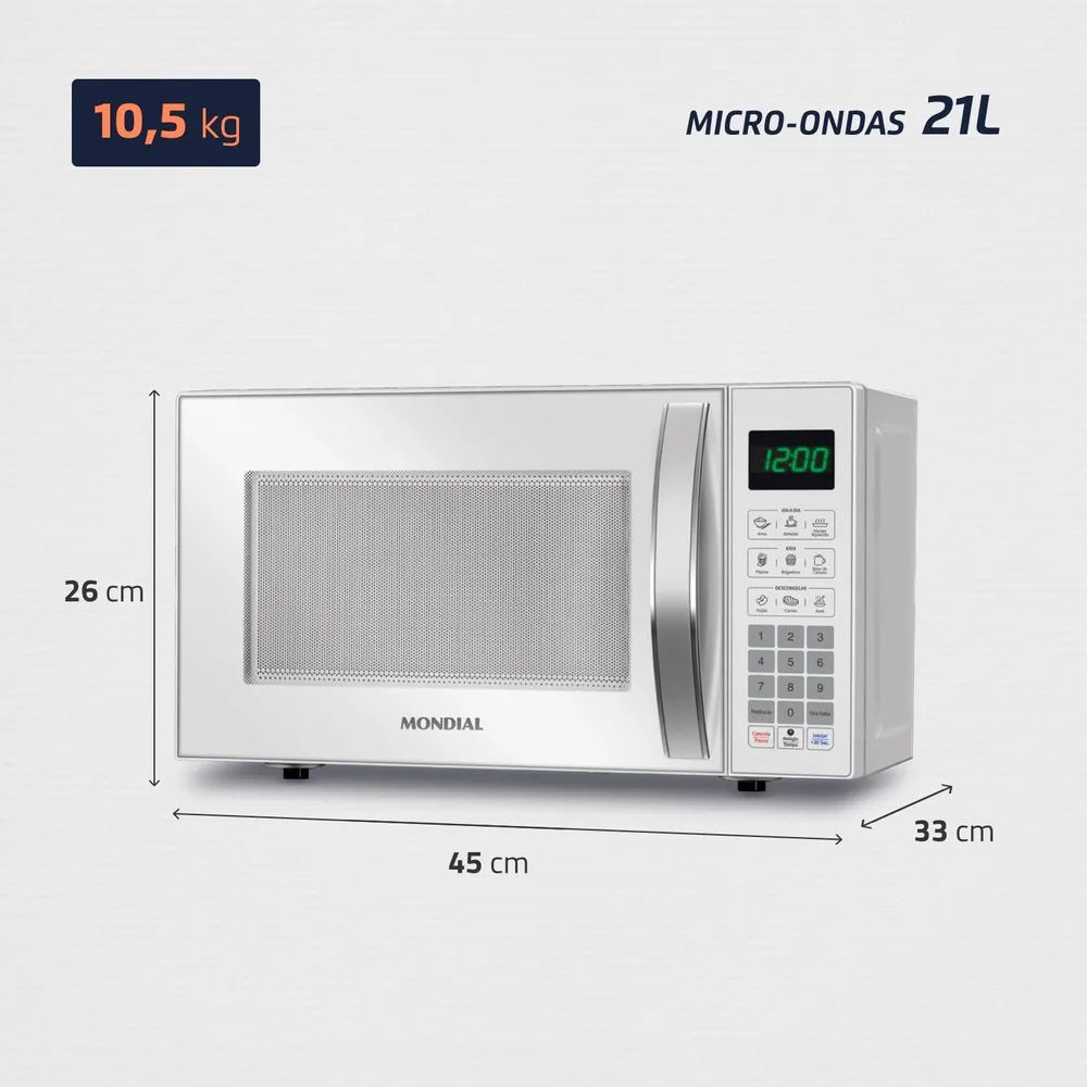 Micro-ondas Mondial 21L MO-01-21 - Image 8