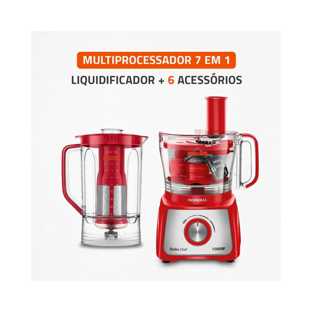 Multiprocessador Turbo Chef 7 em 1 Mondial MPN-01-RE - Image 2