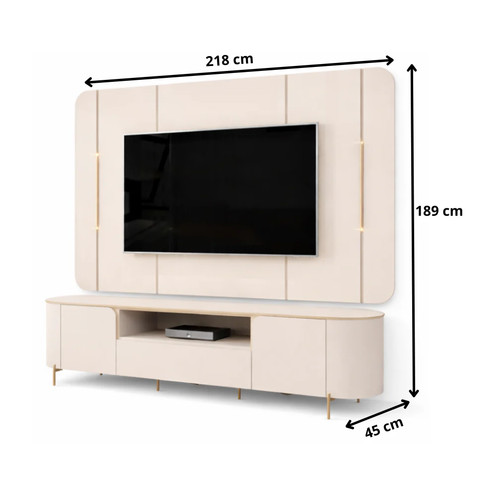 Painel e Bancada Areta Para TV Até 75' Dj Móveis - Image 8