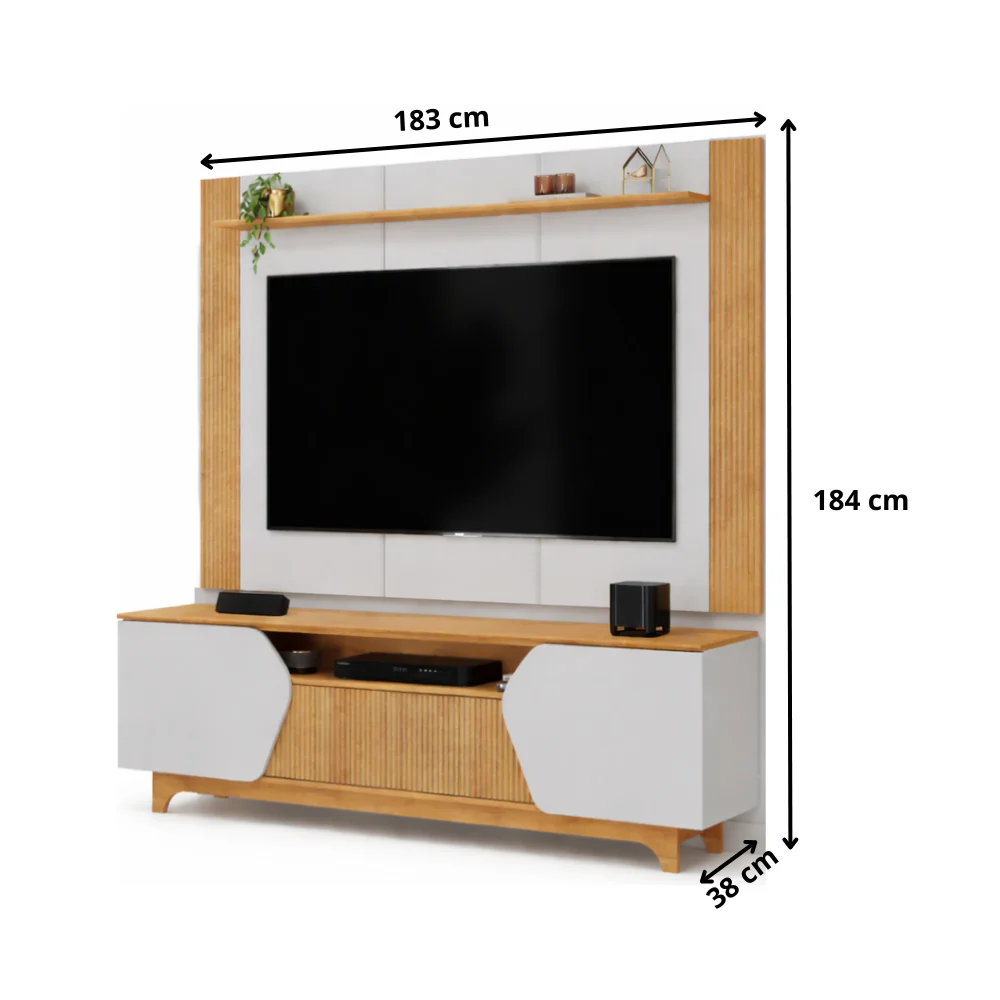 Painel e Bancada Helo para TV Até 75' DJ Móveis - Image 4