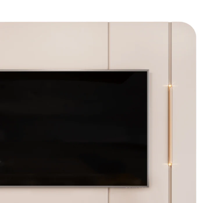 Painel Para TV até 65" MDF Luminárias de LED Adele DJ Móveis - Image 3
